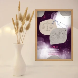 Digital libra zodiac wall art